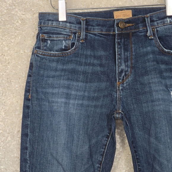 Driftwood Marilyn Jeans Womens 27 Blue‎ Distressed Destroyed Skinny Stretch - Picture 2 of 13